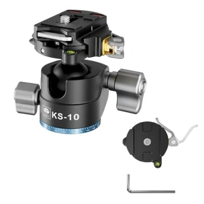 Abbildung von SIRUI KS 10 Kugelkopf Low Profile für Stativ, 29 mm 360 Panorama Aluminium Stativkopf Kamera, Camcorder, Einbeinstativ, Maximale Belastbarkeit 15 kg