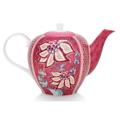 Abbildung von PIP STUDIO Flower Festival Teekanne large dark pink 1,6 l
