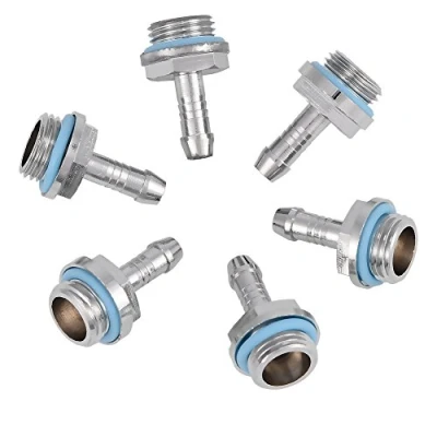 Abbildung von PC Wasserkühlung Zwei Touch Fitting G1 / 4 Gewinde Barb Stecker für Rohr,6 PCS (6mm)
