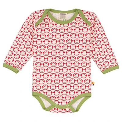 Abbildung von loud + proud Unisex Baby Body lang, Druck, All Over Print, Gr. 92 (Herstellergröße: 86/92), Rot (Tomato to)