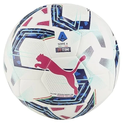 Abbildung von Puma Orbita Serie A Unisex Fußball, Größe: 5, White/blue glimmer/sunset glow