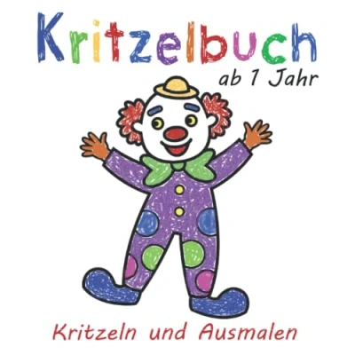 Abbildung von Kritzelbuch ab 1 Jahr: Malbuch mit 50 tollen Motiven zum Kritzeln und Ausmalen für Mädchen Jungen