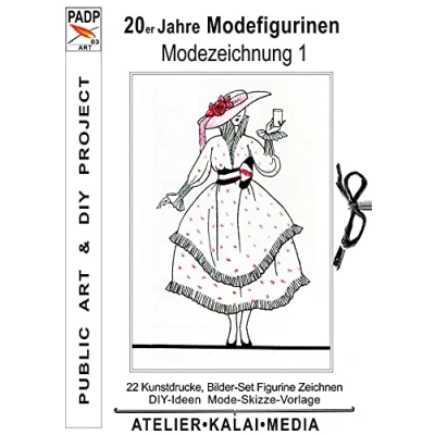 Abbildung von 20er Jahre Modefigurinen : Modezeichnung 1: 22 Kunstdrucke Bilder Set Figurine Zeichnen, DIY Ideen Mode Skizze Vorlage © padp.art/03 ... (padp style modezeichnung)