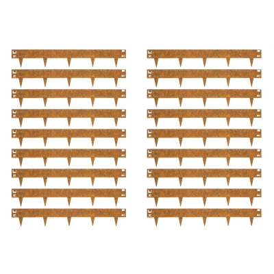 Abbildung von Rasenkante Cortenstahl 16 x 106 cm Bundle 20 Stück