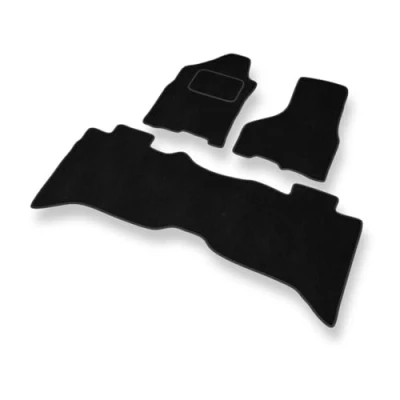 Abbildung von Mossa Fußmatten Auto kompatibel mit Dodge RAM IV (2009 2018) Premium Velours Schwarze Automatten Autoteppiche 1
