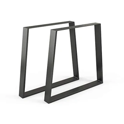 Abbildung von Vicco Tischbeine, Schwarz, 80 x 72 cm Trapezförmig