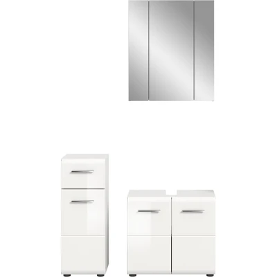 Abbildung von INOSIGN Badmöbel Set &quot;Florenz, 3 tlg. bestehend aus: Unterschrank, Waschbeckenunterschrank &amp;&quot;, Spiegelschrank, Badezimmer, Bad Kombination,