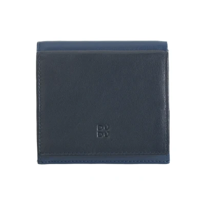Abbildung von DUDU Mehrfarbiges Portemonnaie RFID in Leder mit Kartensteckfächer und Münzfach Navy