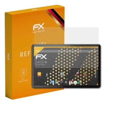 Abbildung von atFoliX Panzerfolie kompatibel mit Lenovo Tab P11 Pro Gen 2 Schutzfolie, entspiegelnde und stoßdämpfende FX Folie (2X)