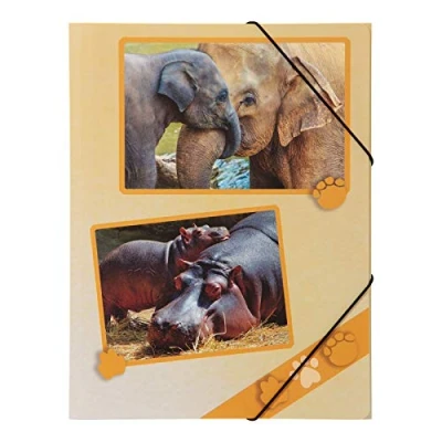 Abbildung von PAGNA 21611 15 Gummizugmappe A4 PP Zootiere 3 Einschlagklappen