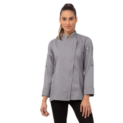 Abbildung von Chef Works Damen Hartford Womens Coat Kochjacke, grau, Mittel