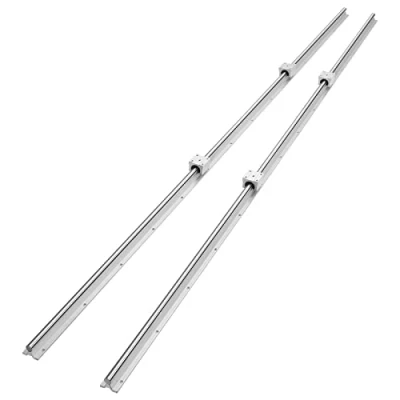 Abbildung von VEVOR Linearführung Linearschiene 2 Stk. SBR20 1800mm Kohlenstoffstahl Aluminium Führungsschiene mit 4 SBR20UU Gleitblöcke Linearlager Lagerblock CNC Teile für 3D Drucker Fräs /Drehmaschine