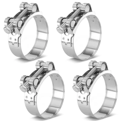 Abbildung von Poppstar 4 Stück Gelenkbolzenschellen Edelstahl Schlauchschellen Spannbereich 60 63mm, Bandbreite 22mm, W4