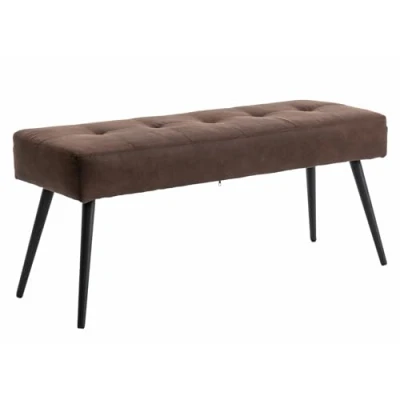 Abbildung von riess ambiente Sitzbank BOUTIQUE 100cm braun / schwarz (Einzelartikel, 1 St), Wohnzimmer · Microfaser Metall Esszimmer· Flur Schlafzimmer