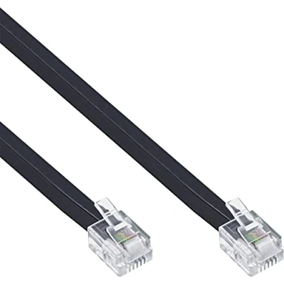 Abbildung von InLine 18848 Modularkabel RJ12, Stecker / Stecker, 6adrig, 6P6C, 1m