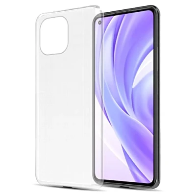 Abbildung von Cadorabo Hülle kompatibel mit Xiaomi Mi 11 LITE (4G 5G) NE Schutzhülle TPU Silikon Case Slim Design Kratzfest Gummi für in Transparent