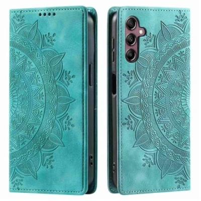 Abbildung von CoverKingz Handyhülle für Samsung Galaxy A16 5G Handytasche mit Kartenfach Standfunktion Cover Handy Hülle klappbar Motiv Mandala Grün