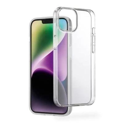 Abbildung von Hama Hülle für iPhone 14 (Handyhülle, Schutzhülle Rückseite, Case, Kratzfest, extra Schutz Kamera und Display, Wireless Charging kompatibel, transparent, Slim, dünn) durchsichtig