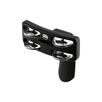 Abbildung von Meinl Percussion Heel Tambourine Fußtamburin zur Befestigung an der Ferse Cajon Add Ons / Zubehör Stahl Schellen, Siam Eiche, Schwarz (HTA)