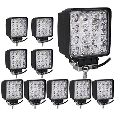 Abbildung von Greenmigo ALPHA DIMA 10X 48W LED Scheinwerfer Flutlicht Rückfahrscheinwerfer IP67 Wasserdicht Arbeitsscheinwerfer 12V 24V