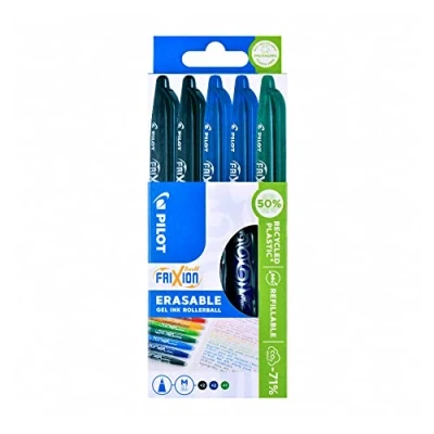 Abbildung von Pilot Frixion Ball Tintenroller 0,7 mm, radierbar, 2 x Schwarz/Blau / 1 Grün