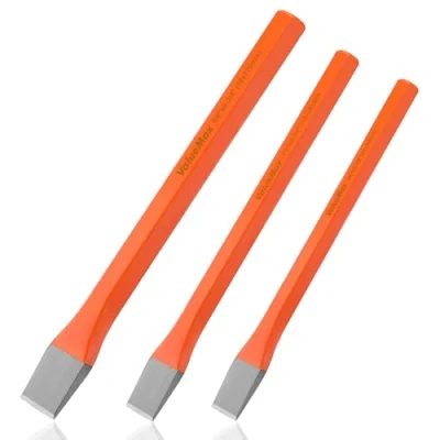 Abbildung von ValueMax 3 teiliges Maurermeißel Set, Cr V Flachkaltmeißel (10 mm, 12 16 mm), Meißel Handmeißel Kaltmeißel für Stein/Mauerwerk/Zement/Mörtel/Bau