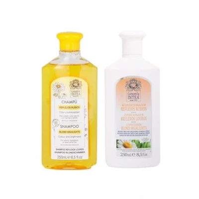 Abbildung von Camomila Intea blondes Reflex Shampoo für Haar, 250 ml + Blond Reflexspülung, ml, mit Kamillenblütenextrakt