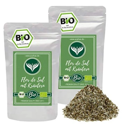 Abbildung von Azafran BIO Flor de Sal mit Kräutern Kräutersalz Fleur Sel Salzblume 500g