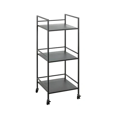 Abbildung von HAKU Möbel Beistelltisch auf Rollen schwarz, Metall Maße: B 35 cm x H 92 T cm, Style: Modern