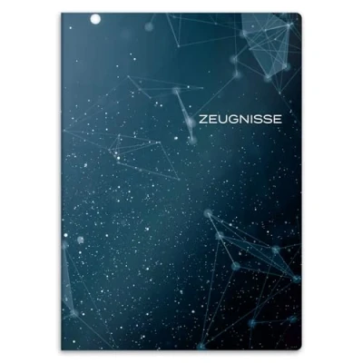 Abbildung von itenga Organisationsmappe Zeugnismappe A4 Kunststoff Sichtbuch Motiv High Tech Abstrakt