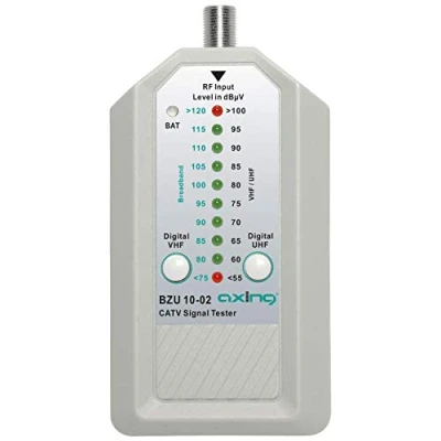 Abbildung von Axing BZU 10 02 CATV Signaltester Digital Kabelfernsehen Messgerät, Weiß
