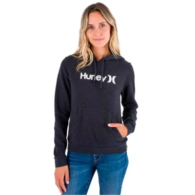 Abbildung von Hurley Damen OAO Core Hoodie Kapuzenpullover, schwarz (Heather Black), M