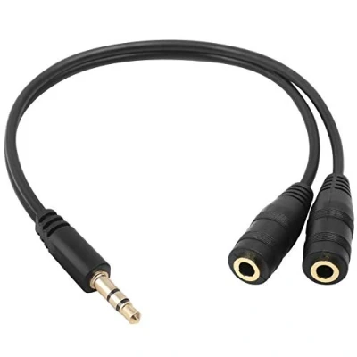 Abbildung von TRIXES Stereo Klinkenkabel Y Splitter 3,5 mm Klinke mit 2 Buchsen Audio Kabel Adapter Verteiler 1x Stecker männlich 3,5mm auf 2x Mono Buchse Kupplung weiblich