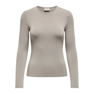 Abbildung von JDY Jdymila O NECK Langarmshirt, Damen, Größe: Large, Chateau gray