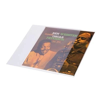 Abbildung von Dynavox Schallplatten Außenhülle 50er Pack, leicht mattierte Oberfläche, Archiv Qualität, Vinylhüllen für LPs
