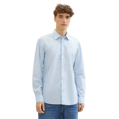 Abbildung von TOM TAILOR Denim Langarmhemd, mit Knopfleiste