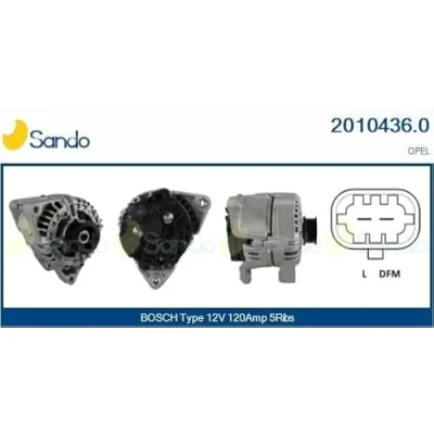 Abbildung von SANDO 2010436.0 Lichtmaschine 12V 120A OPEL: Astra H Caravan, Corsa D Schrägheck, Meriva A