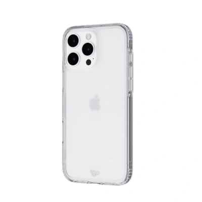 Abbildung von Tech21 Evo Clear Handyhülle für iPhone 16 Pro Max, Transparent, Einfache Telefonhülle, Biologisch abbaubar, 12x Militärniveau Fallschutz: 3,6m