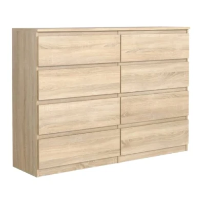 Abbildung von 3E 3xEliving.com Kommode mit 8 Schubladen in Sonoma Eiche 120 cm