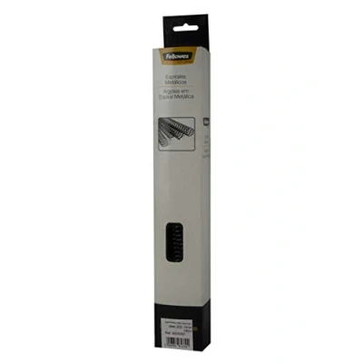 Abbildung von Fellowes Metallspiralen für Bindemaschine, 5:1, 59 Löcher, Schwarz, 25 Stück 10 mm schwarz