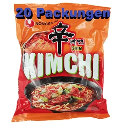 Abbildung von Kimchi Instant Nudeln 20er Pack (20 x 120g) Instantgericht Instantnudeln