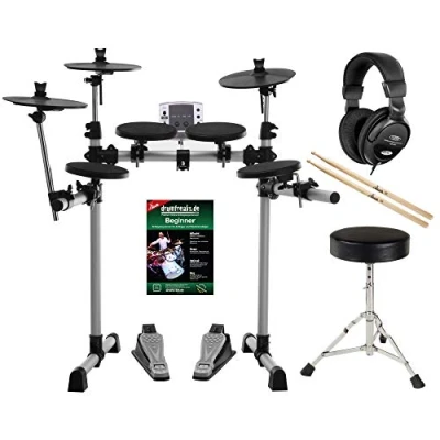 Abbildung von XDrum DD 400 E Drum Set Komplettset mit Kopfhörer, Hocker, Schule und Sticks