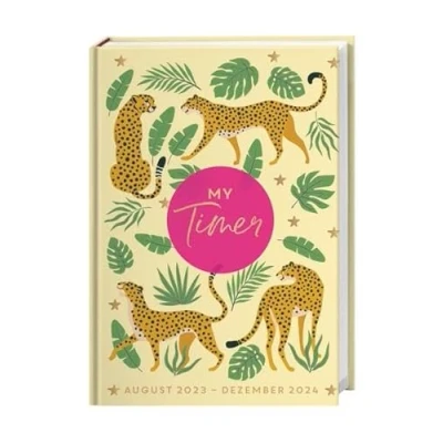 Abbildung von Jungle Style Timer Schülerkalender A5. Top ausgestatteter Buchkalender für Schule und Studium: Der praktische Terminplaner im wilden ... ab August 2023 Schüler /Studentenkalender