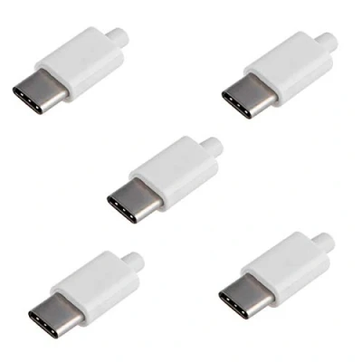 Abbildung von Cablecc Set bestehend aus 5 Stück 24pin USB 3.1 Typ C Stecker, SMT mit 3,5 mm SR und Gehäuse