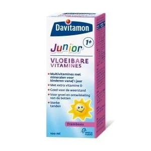 Abbildung von Davitamon Junior 1+ flüssige Vitamine Himbeere
