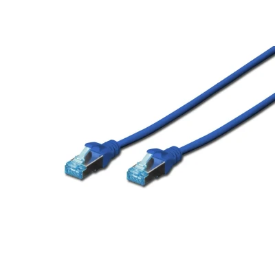 Abbildung von DIGITUS Patch Kabel RJ 45 (M) zu 10m Kupfer SF/UTP Cat 5e blau (DK 1531 100/B)