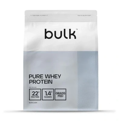 Abbildung von Bulk Pure Whey Protein Pulver, Eiweißpulver, Banane, 2,5 kg, 83 Portionen, Verpackung Kann Variieren