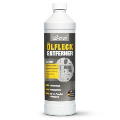 Abbildung von bio chem Ölfleckentferner 1 Liter Zur effektiven Entfernung von Ölflecken aller Art für Pflastersteine, Beton, Asphalt u.v.m. Made in Germany