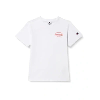 Abbildung von Champion Rochester Crewneck Unisex Tshirt print für Kinder, Größe: 102/107, White