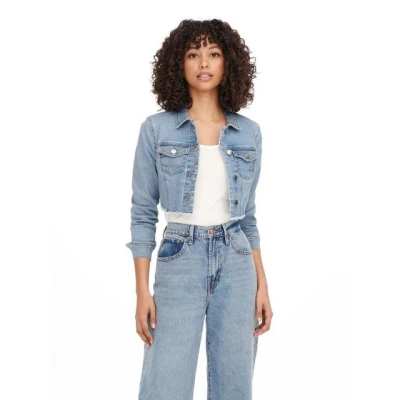 Abbildung von ONLY Jeansjacke, Damen, Größe: Medium, Light blue denim